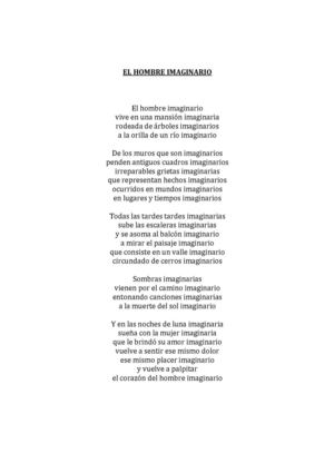 POEMA HOMBRE IMAGINARIO