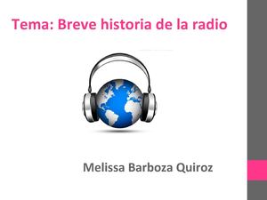 Breve historia de la radio