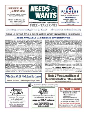 NEEDS & WANTS #336 - September 2014
