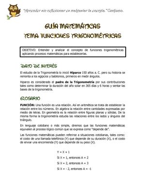 Funciones Trigonométricas