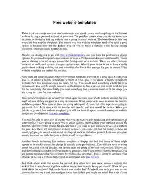 Free website templates