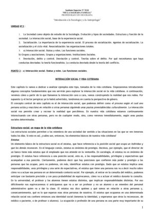 Interracción social. Según Macionis y Plummer.