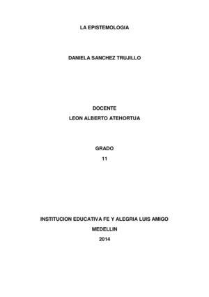 la epistemologia y mapa conceptual