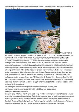 Europa League Travel Packages / Latest News / News / Evertonfc.com - The Official Website Of Everton Football Club