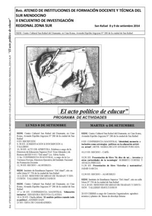 Programa 8vo Ateneo y 2do Encuentro Regional