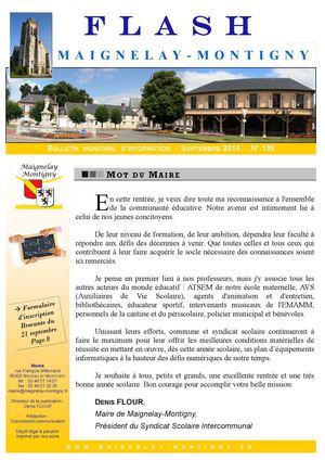 Mairie de Maignelay-Montigny - Flash n°139 Septembre 2014