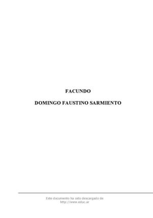 Facundo civilización o barbarie de Sarmiento