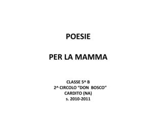 Poesie per la mamma