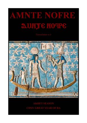 Amnte Nofre - Newsletter 6