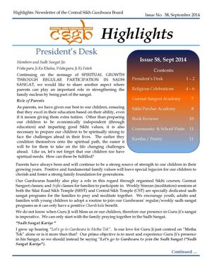 CSGB September Newsletter