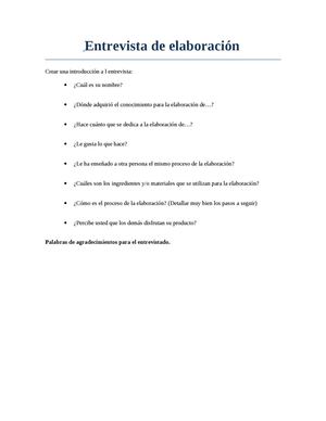 Entrevista de Elaboración 