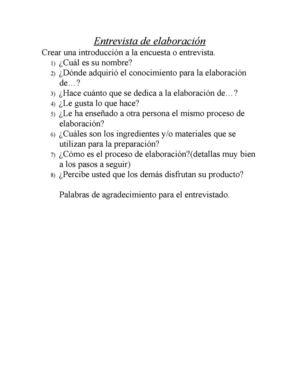 Entrevista de Elaboración