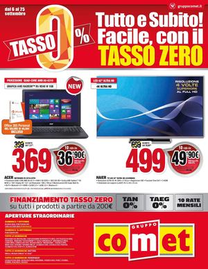 Volantino Comet dal 6/9 al 25/09/2014