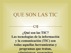 que son las tic 