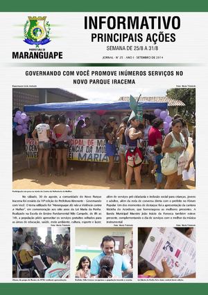 25° Informativo On Line da Prefeitura de Marangua