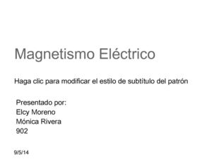 Magnetismo Electrico