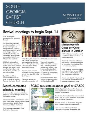 SGBC Newsletter | September 2014