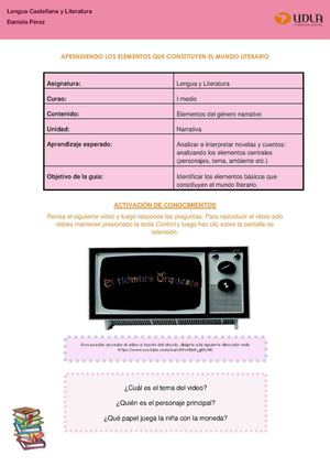 Elementos del género narrativo