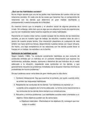 HABILIDADES SOCIALES