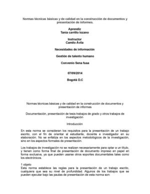 normas en la construcción de documentos 