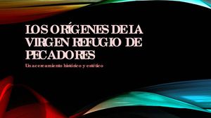 Origenes de la Virgen del Refugio