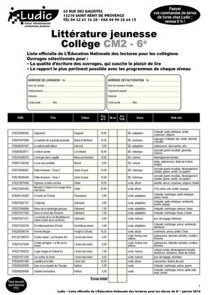 Editions Ludic - Littérature jeunesse Collège CM2 - 6e