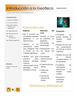Curso - Introducción a la Geofísica