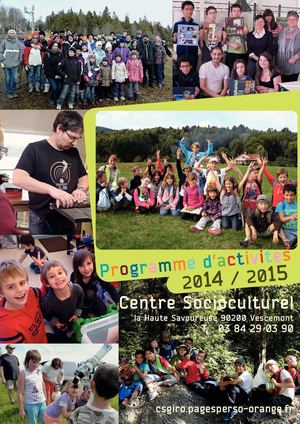 Programme activités centre culturel de Giromagny