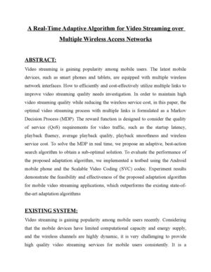 Calaméo - A Real Time Adaptive Algorithm for Video Streaming Over ...