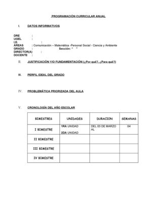 formato de la programación curricular anual primaria