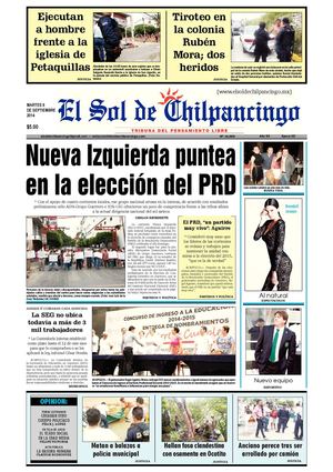 El Sol de Chilpancingo 9 Septiembre 2014
