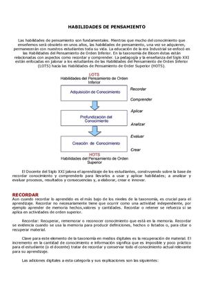 Habilidades del pensamiento en la era digital