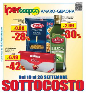 IPERcoopca amaro e Gemona, 16-29 settembre 2014