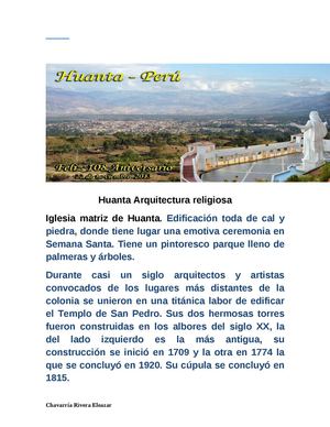 Arquitectura religiosa de Huanta
