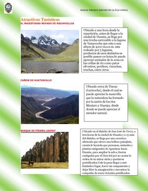 Atractivos turísticos de la ciudad de Huanta