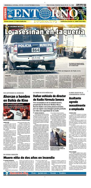 Entorno Informativo 11 de septiembre del 2014