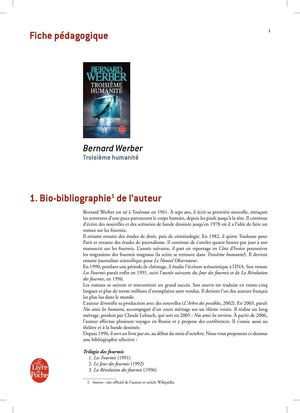 Fiche pédagogique - Troisième humanité, Bernard Werber