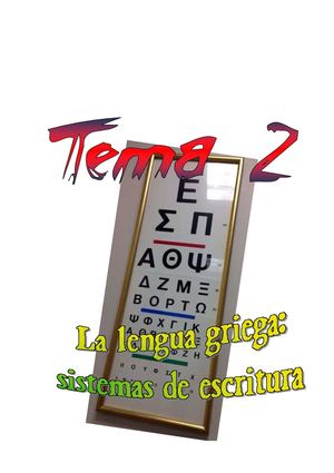 Tema 2 - La escritura en Grecia