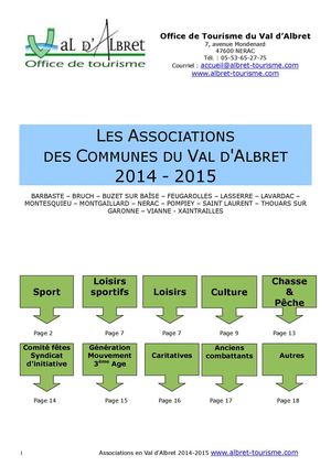 Guide des associations du Val d'Albret 2014-2015