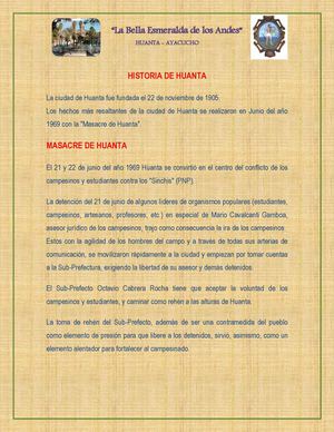 historia de huanta