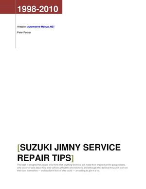 Suzuki Jimny 1998-2010 Service Repair Tips
