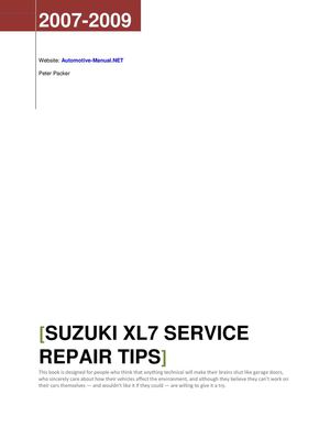 Suzuki XL7 2007-2009 Service Repair Tips