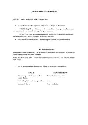 ejercicio de segmentacion