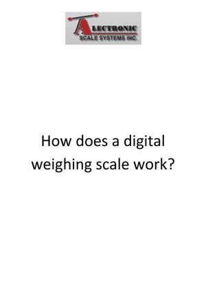 How does a digital weighing scale work