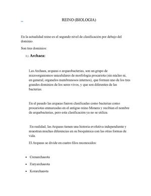 Reinos (Biología) Trabajo de Tecnologia
