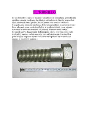 ¿Qué es el tornillo?