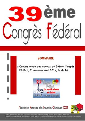 Compte rendu des travaux 39ème