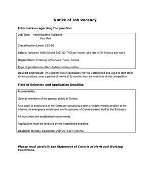 JOB OFFER