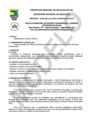 Projeto Gincana Cultural Farroupilha 2014