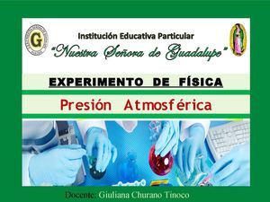 EXPERIMENTO  DE  PRESIÓN